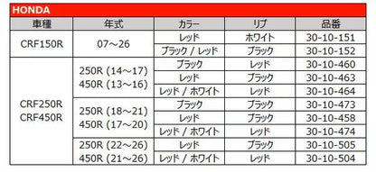 リブ付きシートカバー ブラック/レッド（ブラックリブ付き）CRF150R