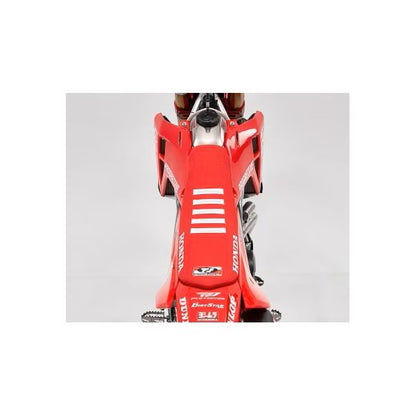 Throttle Jockey リブ付きシートカバー レッド（ホワイトリブ）CRF250R '22-26/450R '21-26