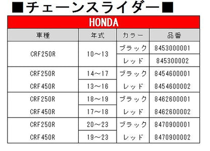チェーンスライダー レッド CRF250R CRF450R