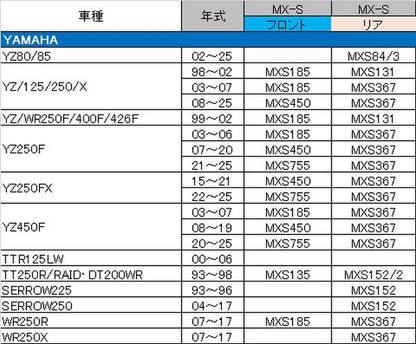 シンタードメタルパッド MXS フロント YZ250FX YZ450F