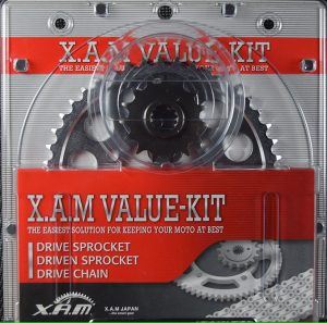 バリューキット スプロケット チェーン 交換キット 520 104L フロント15T リア44T ゴールドチェーン 3点セット SR400 88- (520コンバート)