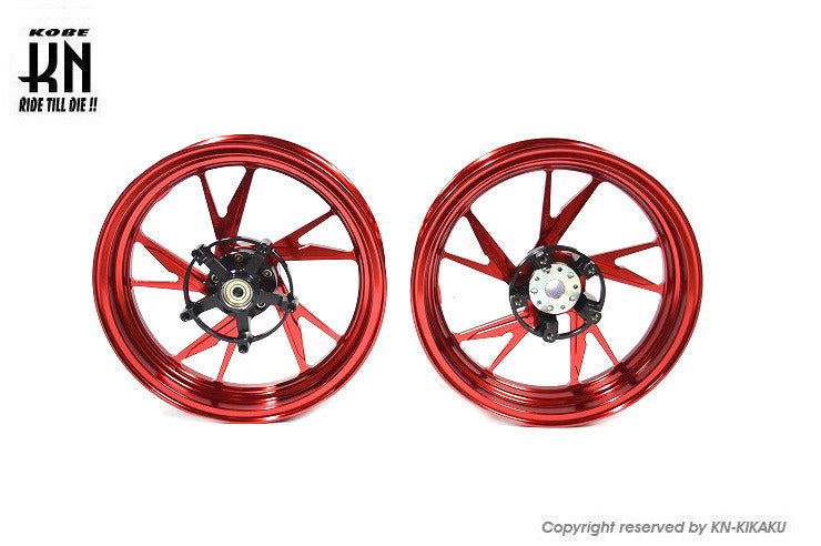 MOS 鍛造アルミホイール前後セット FF-05 レッド マジェスティS SMAX フォース