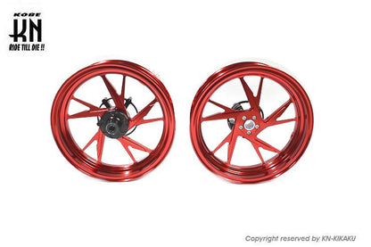 MOS 鍛造アルミホイール前後セット FF-05 レッド マジェスティS SMAX フォース