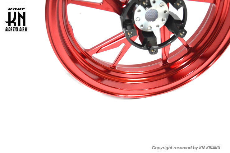 MOS 鍛造アルミホイール前後セット FF-05 レッド マジェスティS SMAX フォース