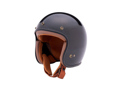 Flyboy Jet 2 Carbon Hybrid Jet Helmet Standard/Brown