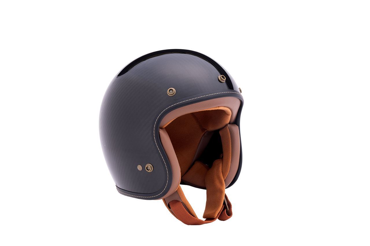 Flyboy Jet 2 Carbon Hybrid Jet Helmet Standard/Brown