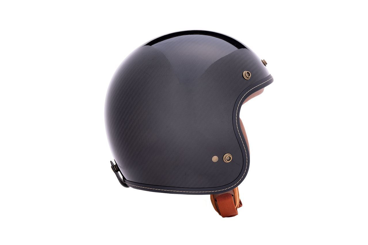 Flyboy Jet 2 Carbon Hybrid Jet Helmet Standard/Brown