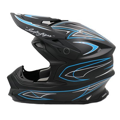 Mad Jumper 2 Solid Matte Black Pinstripe Straight Blue/White