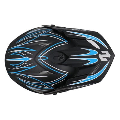 Mad Jumper 2 Solid Matte Black Pinstripe Straight Blue/White