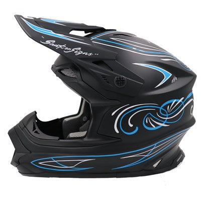 MAD JUMPER 2 Solid Matte Black Pinstripe Straight Curly Blue/White