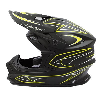 MadJumper2 Solid Matt Black Pinstripe Straight Yellow/White