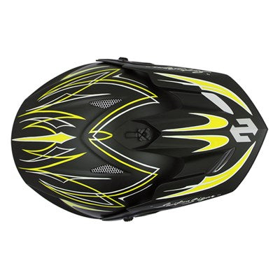 MadJumper2 Solid Matt Black Pinstripe Straight Yellow/White