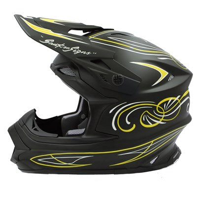 Mad Jumper 2 Solid Matte Black Pinstripe Straight Curly Yellow/White