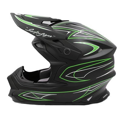 Mad Jumper 2 Solid Matte Black Pinstripe Straight Green/White
