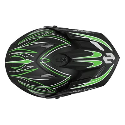 Mad Jumper 2 Solid Matte Black Pinstripe Straight Green/White