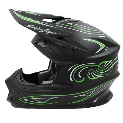 Mad Jumper 2 Solid Matte Black Pinstripe Straight Curly Green/White