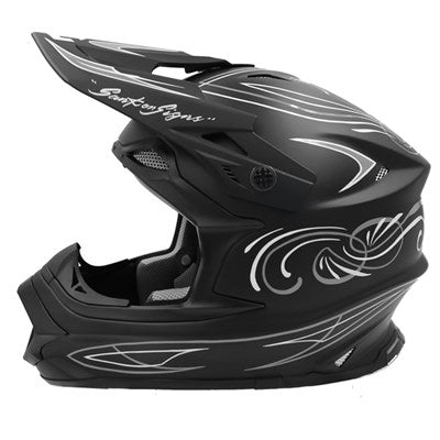 MAD JUMPER 2 Solid Matte Black Pinstripe Straight Curly Grey/White