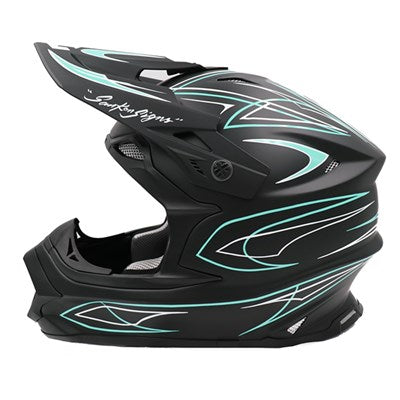 Mad Jumper 2 Solid Matte Black Pinstripe Strait Mint Blue/White
