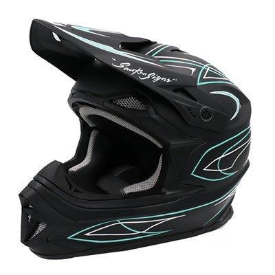 Mad Jumper 2 Solid Matte Black Pinstripe Strait Mint Blue/White