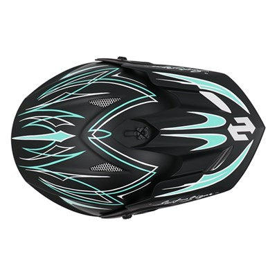 Mad Jumper 2 Solid Matte Black Pinstripe Strait Mint Blue/White