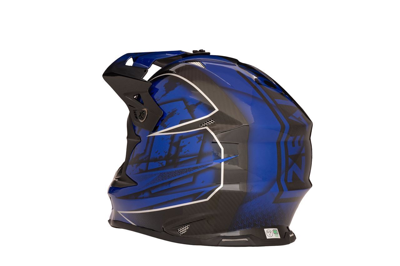 MadJumper 2 Off-Road Helmet Carbon Hybrid Standard Graphic Blue