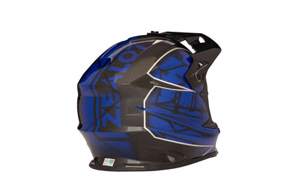 MadJumper 2 Off-Road Helmet Carbon Hybrid Standard Graphic Blue