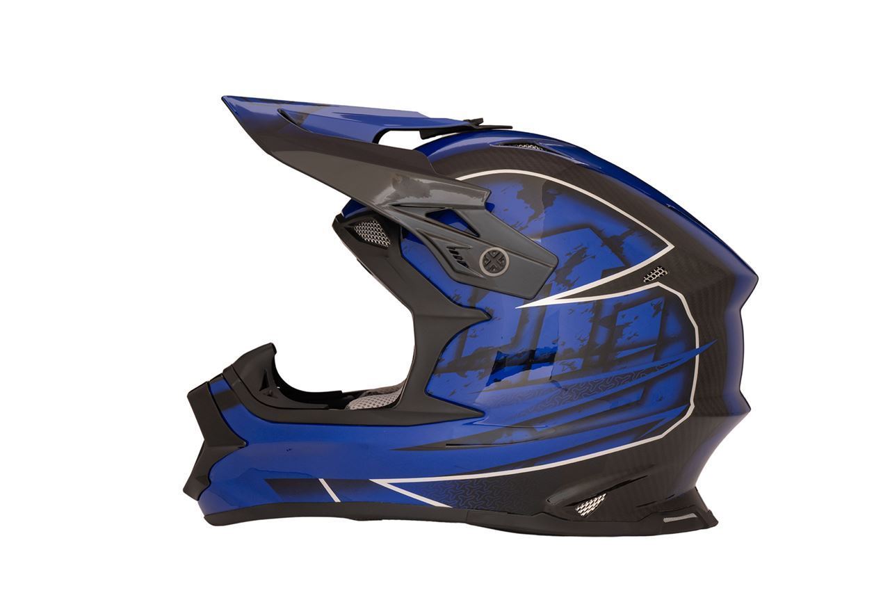 MadJumper 2 Off-Road Helmet Carbon Hybrid Standard Graphic Blue
