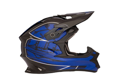 MadJumper 2 Off-Road Helmet Carbon Hybrid Standard Graphic Blue