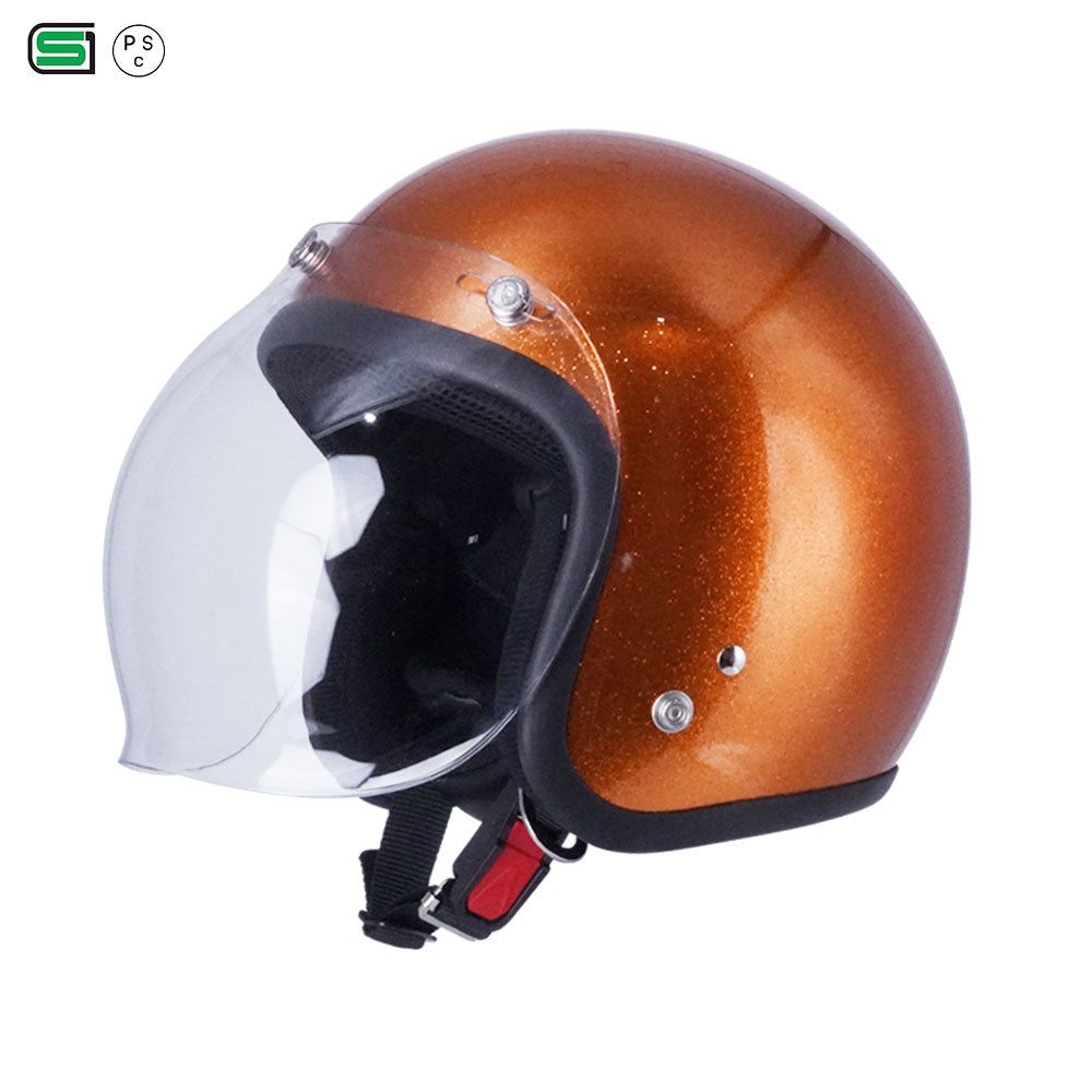 スモール ジェットヘルメットイエロー【フリーサイズ】 57-60cm レトロ